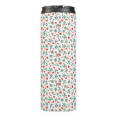 Berries en winterblad Plant laat naadloos patroon Thermosbeker (Achterkant)