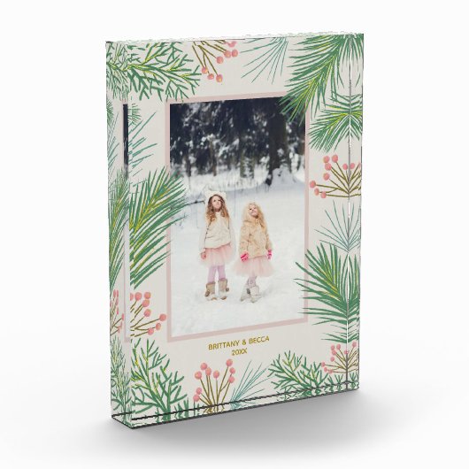 Berries Evergreens - Aangepast fotoblok voor kerst (Links)