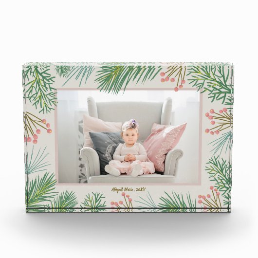 Berries Evergreens kerst - Aangepast Fotoblokken (Voorkant)