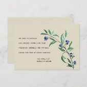 Berries Funeral Bedankt kaarten (Voorkant / Achterkant)