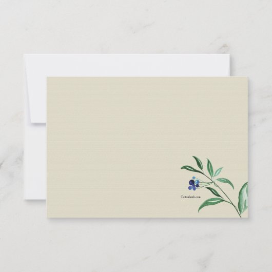 Berries Funeral Bedankt kaarten (Achterkant)