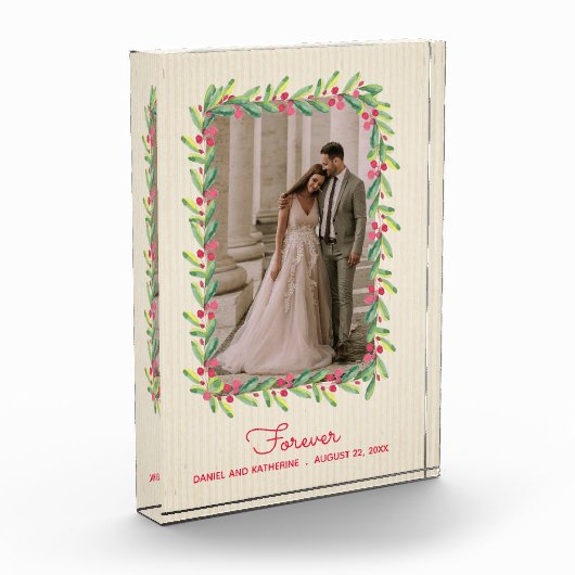 Berries Greenery Bride Groom Wedding Fotoblokken (Links)