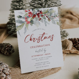 Berries Greenery Corporate Kantoor Kerstfeest Kaart