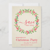 Berries Greenery Wreath Save the Date (Voorkant)