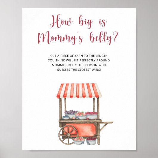 Berries - how big is mommy's belly game poster (Voorkant)