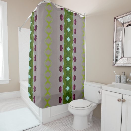 Berries Ikat 8 Douchegordijn (In situ)