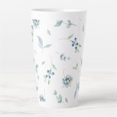 Berries Kerstwinter Greens Elegant Latte Mok (Voorkant)