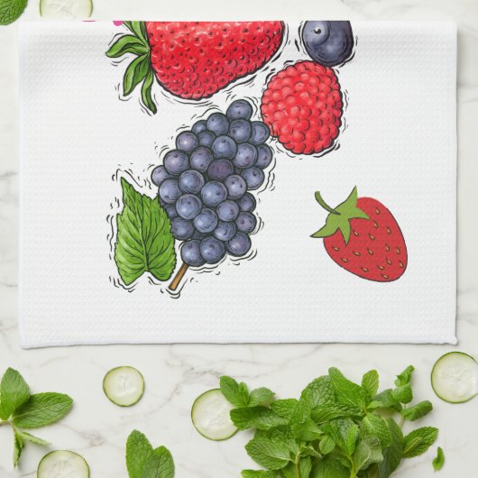 Berries Kitchen Towels Theedoek (Gevouwen)