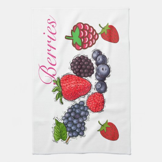 Berries Kitchen Towels Theedoek (Verticaal)
