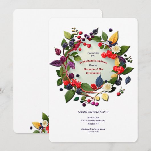 Berries Krans Kaart (Voorkant / Achterkant)