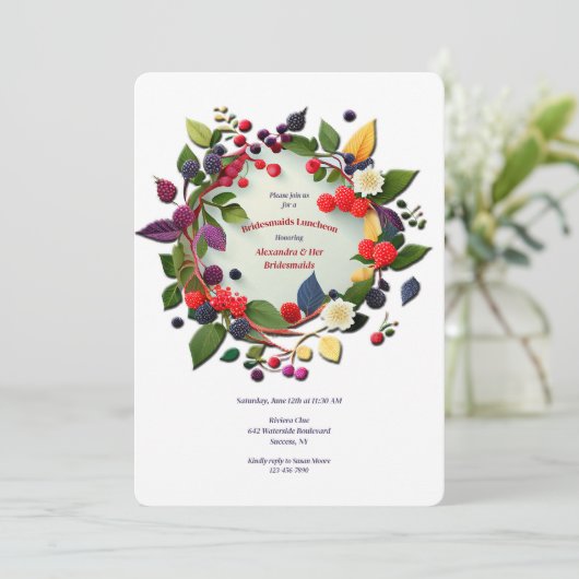 Berries Krans Kaart (Staand voorkant)