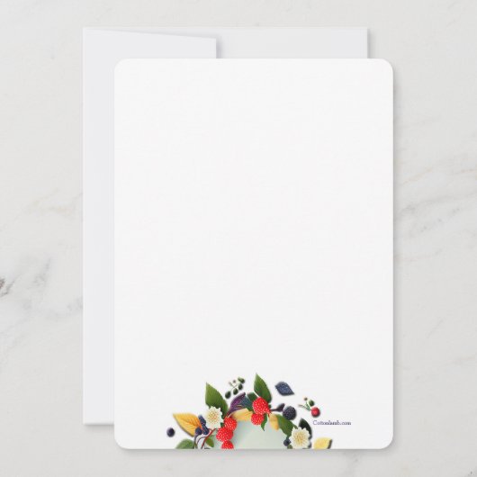 Berries Krans Kaart (Achterkant)