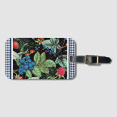 Berries Medley over Country Gingham Bagagelabel (Voorkant (horizontaal))