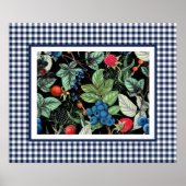 Berries Medley over Country Gingham Poster (Voorkant)