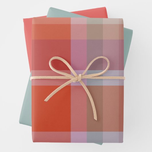 Berries & Mint Wrapping Paper Flat Sheet Set of 3 (In situ)