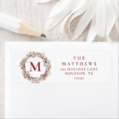 Berries Monogram Vakantie Retouradres Etiket (Insitu)