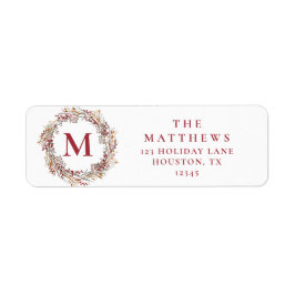 Berries Monogram Vakantie Retouradres Etiket