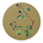 Berries op goud keramische knop (Voorkant)