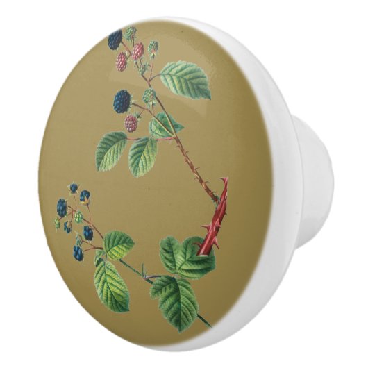 Berries op goud keramische knop (Rechts)