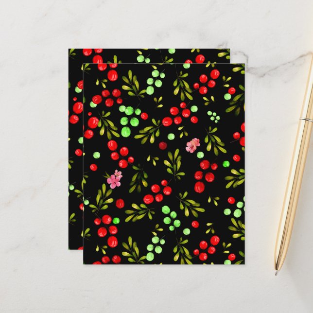 Berries Pattern (Voorkant / Achterkant in situ)