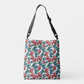 Berries Pattern aangepaste monogram zakken Crossbody Tas (Achterkant)