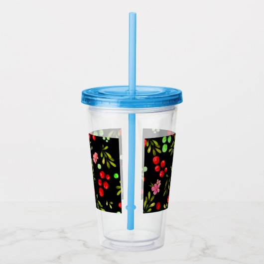Berries Pattern Acryl Drinkbeker (Rechts)