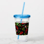 Berries Pattern Acryl Drinkbeker (Achterkant)