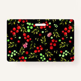 Berries Pattern Badge