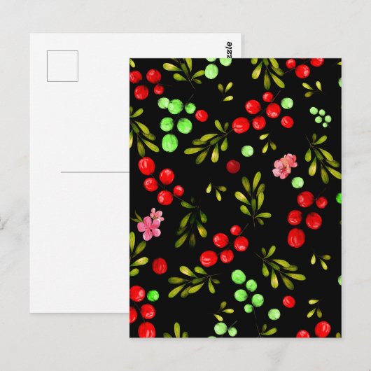 Berries Pattern Briefkaart (Voorkant / Achterkant)