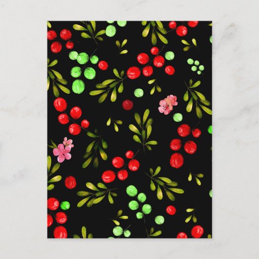Berries Pattern Briefkaart (Voorkant)