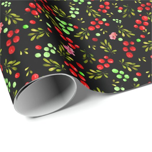 Berries Pattern Cadeaupapier (Rol Hoek)