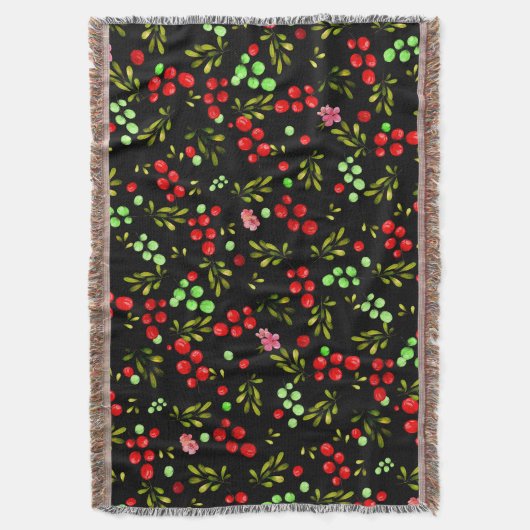 Berries Pattern Deken (Voorkant Verticaal)