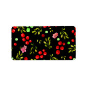 Berries Pattern Etiket (Voorkant)