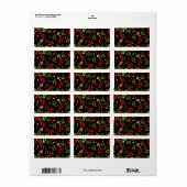 Berries Pattern Etiket (Full Sheet)