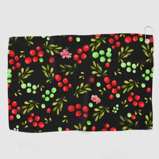 Berries Pattern Golfhanddoek (Horizontaal)