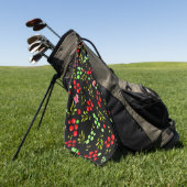 Berries Pattern Golfhanddoek (Groen)