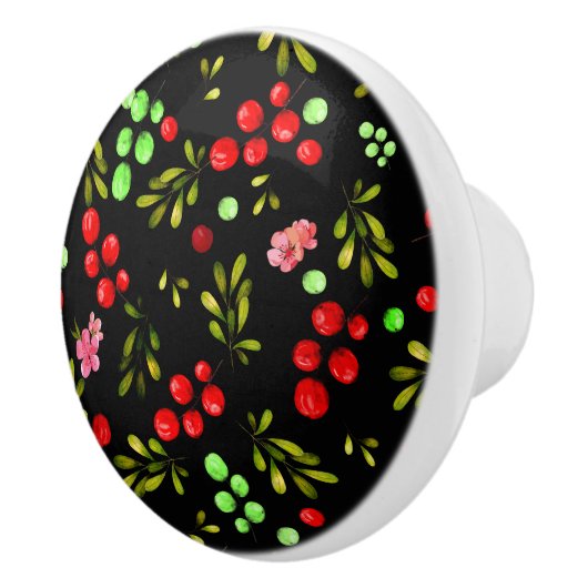 Berries Pattern Keramische Knop (Rechts)