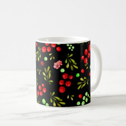 Berries Pattern Koffiemok (Voorkant rechts)