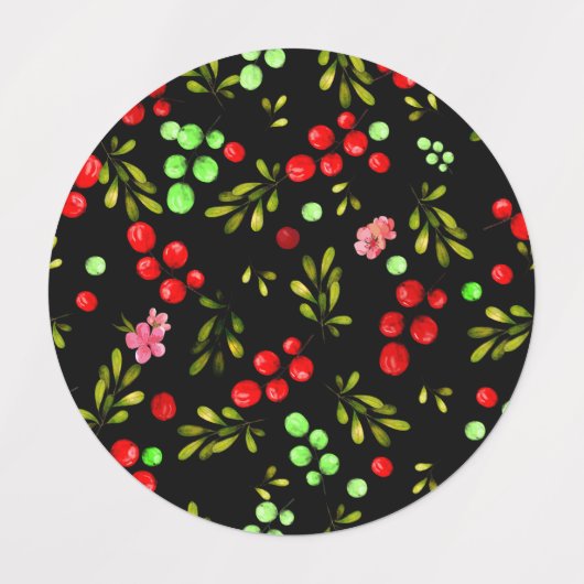 Berries Pattern Labels (Design 2)