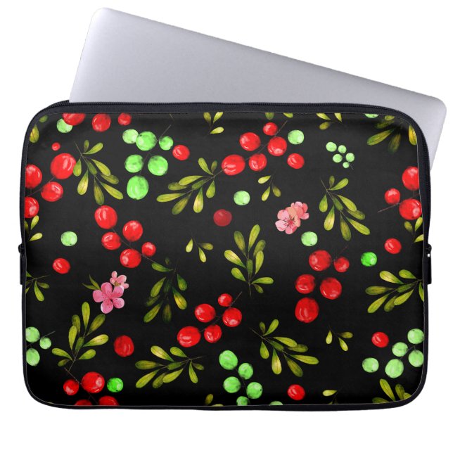 Berries Pattern Laptop Sleeve (Voorkant)