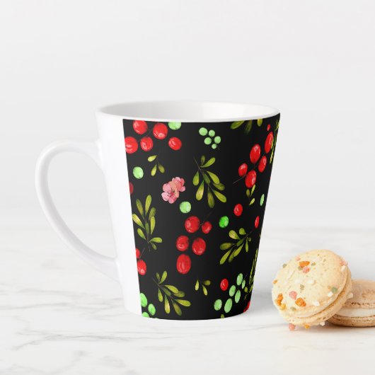 Berries Pattern Latte Mok (In situ)