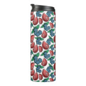 Berries Pattern monogram tumbler Thermosbeker (Geroteerd rechts)