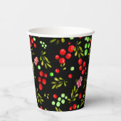 Berries Pattern Papieren Bekers (Achterkant)