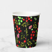 Berries Pattern Papieren Bekers (Rechts)