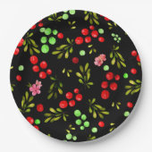 Berries Pattern Papieren Bordje (Voorkant)