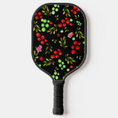 Berries Pattern Pickleball Paddle (Achterkant)