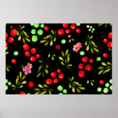 Berries Pattern Poster (Voorkant)