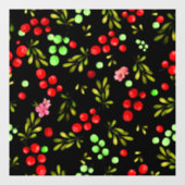 Berries Pattern Raamsticker (Vel)