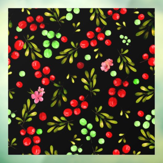 Berries Pattern Raamsticker (Vel 3)