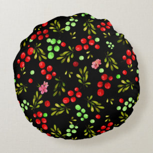 Berries Pattern Rond Kussen